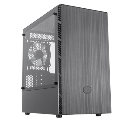  Mini-Tower Case: MasterBox MB400L<BR>1x 120mm Fan, 2x USB 3.0, Tempered Glass Side Panel, Supports: mATX/mini-ITX  